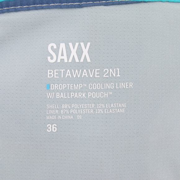 SAXX Betawave Swim Trunks Multicolor Striped Board Shorts Quick Dry Size 36 NWT - Picture 8 of 10